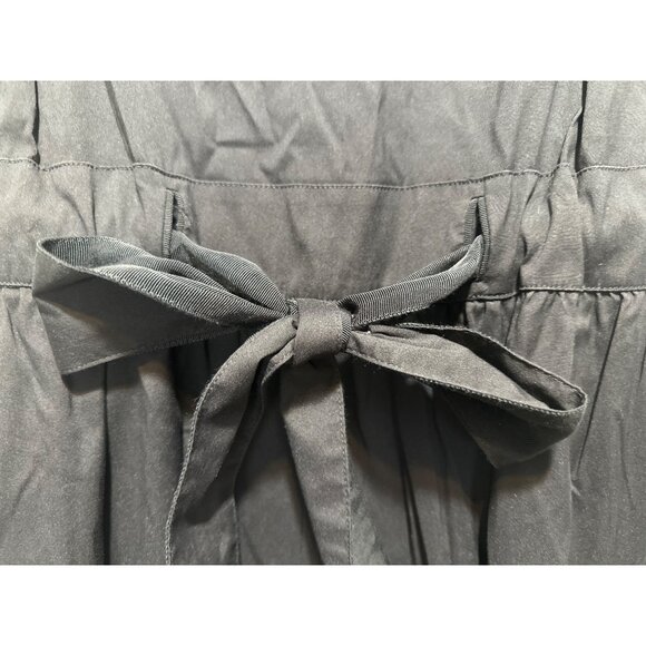 Lafayette 148 Old Money Preppy Midi dress Large 14 Black Square Neck Fit-Flare - Picture 14 of 16